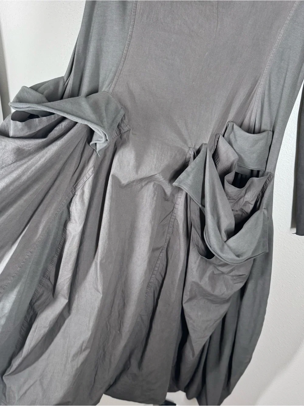 Rundholz Black Label Lagenlook Layered Dress Green Balloon Hem Small - Picture 9 of 11